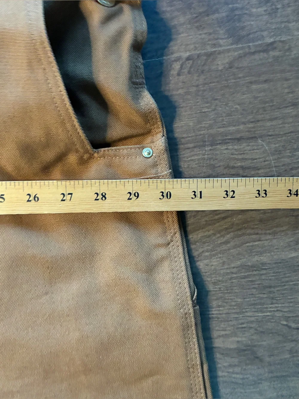 Carhartt Duck Bib Canvas Overalls Mens 54x30 R01 BRN Brown Workwear NWT NOS